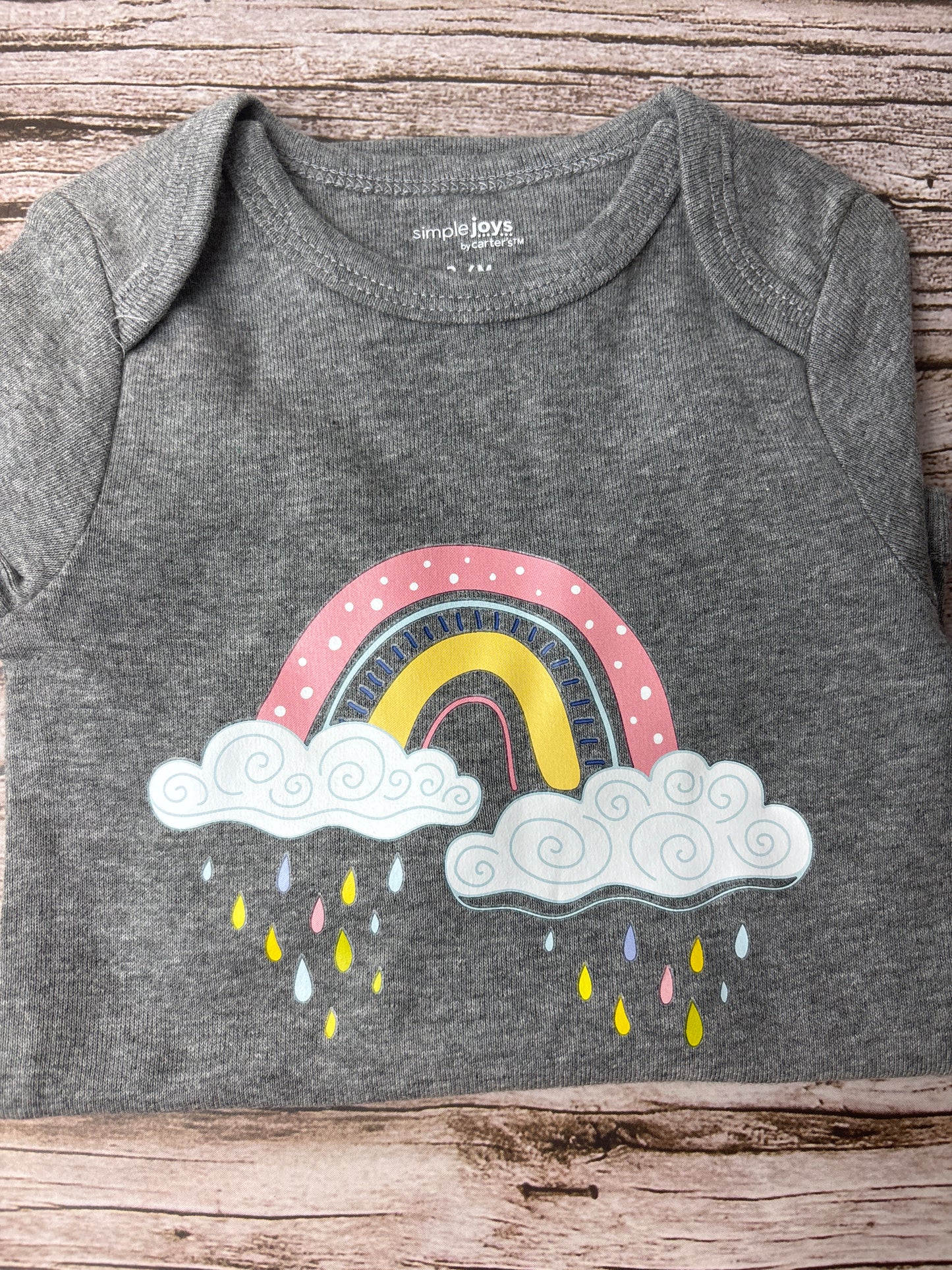 Rainbow Showers Long Sleeve Baby Onesie