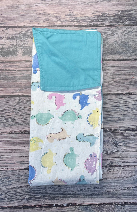 Pink & Purple Dinosaurs  Receiving Blanket