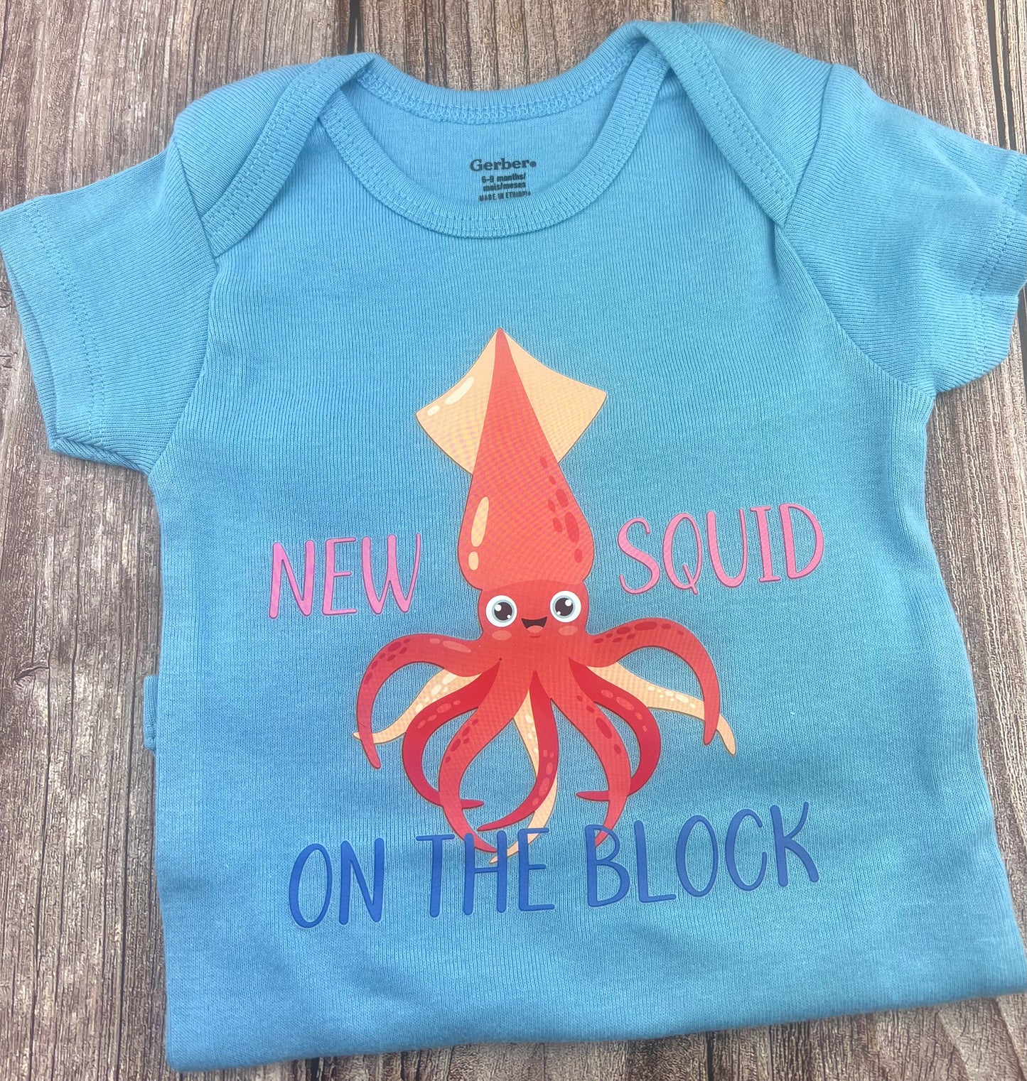 New Squid On The Block Baby Onesie