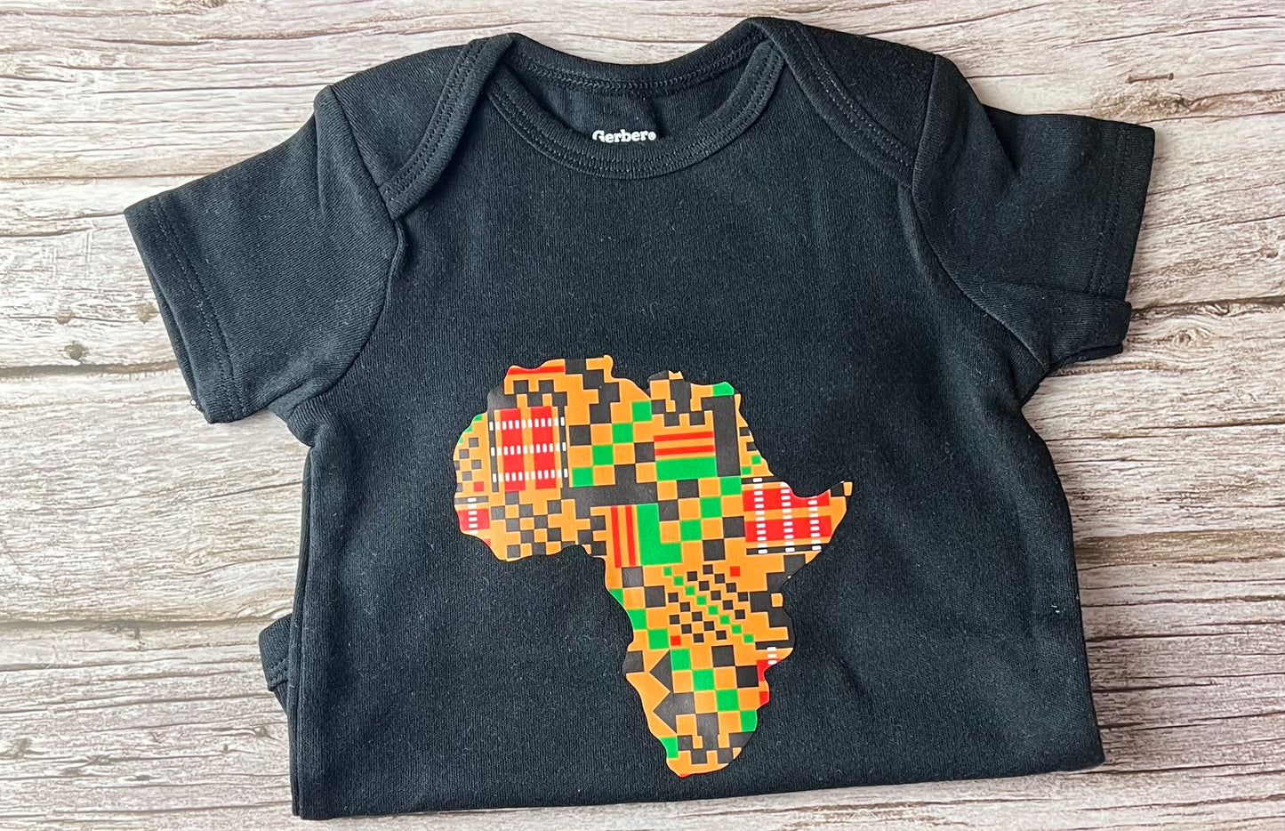 African Map Kente Cloth Onesie