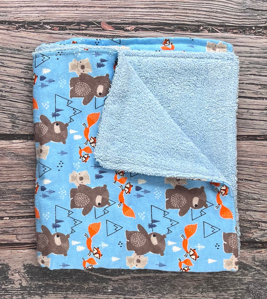 Orange Fox Burping Cloth
