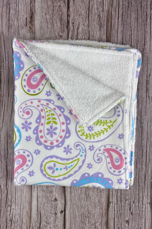 Paisley For You w/ White Terrycloth Burping Cloth