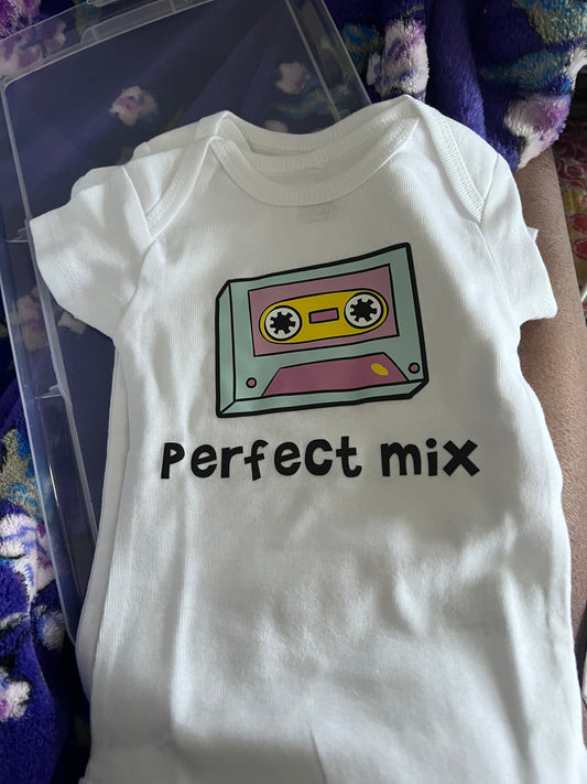 Perfect Mix -White Onesie