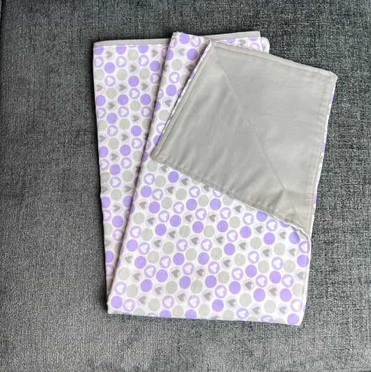 Purple Hearts Receiving Blanket